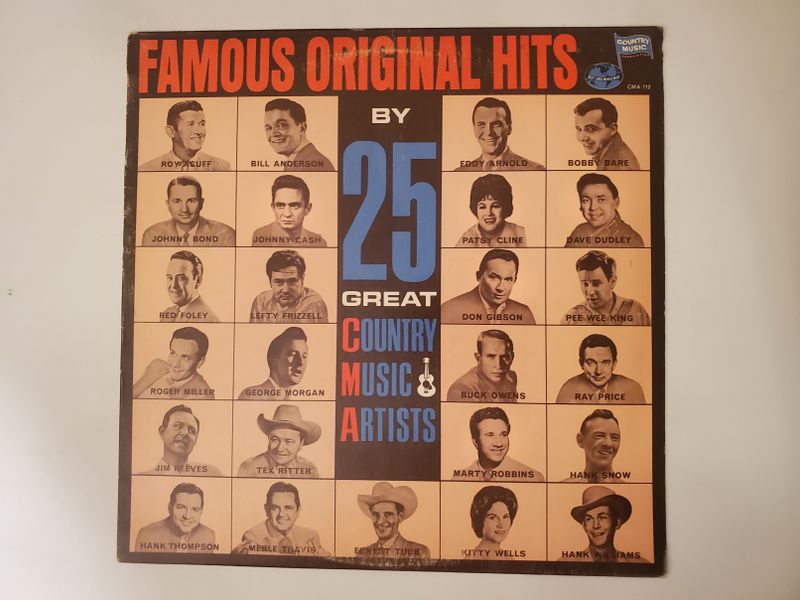 Various Artists Famous Original Hits by 25 Great Country Music Artists vinyl record